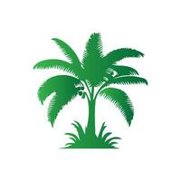 Banana Tree Silhouette Icon. Illustration of Banana Tree. Banana tree with fruit symbol. Banana tree sign. vector