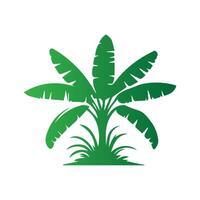 Banana Tree Silhouette Icon. Illustration of Banana Tree. Banana tree with fruit symbol. Banana tree sign. vector