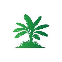 Banana Tree Silhouette Icon. Illustration of Banana Tree. Banana tree with fruit symbol. Banana tree sign. vector