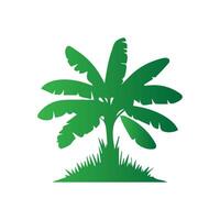 Banana Tree Silhouette Icon. Illustration of Banana Tree. Banana tree with fruit symbol. Banana tree sign. vector
