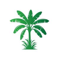 Banana Tree Silhouette Icon. Illustration of Banana Tree. Banana tree with fruit symbol. Banana tree sign. vector