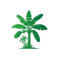 Banana Tree Silhouette Icon. Illustration of Banana Tree. Banana tree with fruit symbol. Banana tree sign. vector