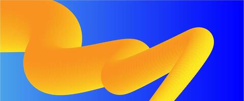 abstract fluid background with blue and yellow color vector