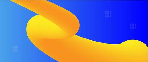 abstract fluid background with blue and yellow color vector