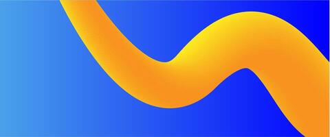 abstract fluid background with blue and yellow color vector