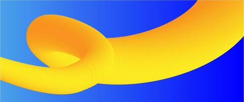 abstract fluid background with blue and yellow color vector