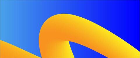abstract fluid background with blue and yellow color vector