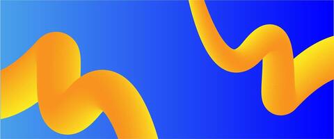 abstract fluid background with blue and yellow color vector