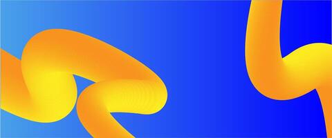 abstract fluid background with blue and yellow color vector
