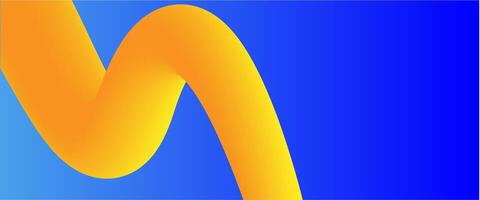 abstract fluid background with blue and yellow color vector