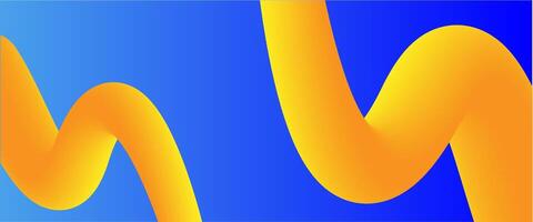 abstract fluid background with blue and yellow color vector