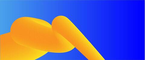 abstract fluid background with blue and yellow color vector