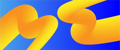 abstract fluid background with blue and yellow color vector