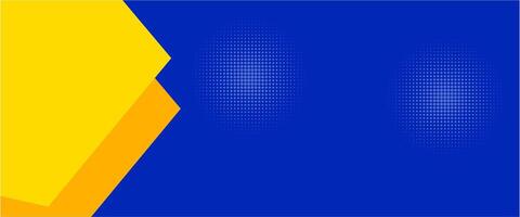 Abstract background modern hipster futuristic graphic, banner yellow and blue background vector