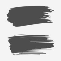 Black Paint brush stroke, ink splatter and artistic design elements. Dirty watercolor texture, box, frame, grunge background, splash or creative shape for social media. Abstract drawing. vector