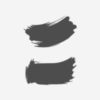 Black Paint brush stroke, ink splatter and artistic design elements. Dirty watercolor texture, box, frame, grunge background, splash or creative shape for social media. Abstract drawing. vector
