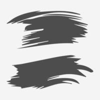 Black Paint brush stroke, ink splatter and artistic design elements. Dirty watercolor texture, box, frame, grunge background, splash or creative shape for social media. Abstract drawing. vector