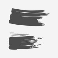 Black Paint brush stroke, ink splatter and artistic design elements. Dirty watercolor texture, box, frame, grunge background, splash or creative shape for social media. Abstract drawing. vector