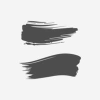 Black Paint brush stroke, ink splatter and artistic design elements. Dirty watercolor texture, box, frame, grunge background, splash or creative shape for social media. Abstract drawing. vector