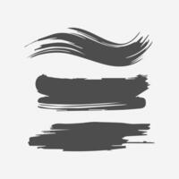 Black Paint brush stroke, ink splatter and artistic design elements. Dirty watercolor texture, box, frame, grunge background, splash or creative shape for social media. Abstract drawing. vector