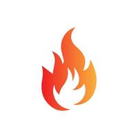 Fire emoji flames icon isolated on white background. vector