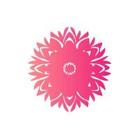 Pink Flower icon. Black color flower shape icon vector