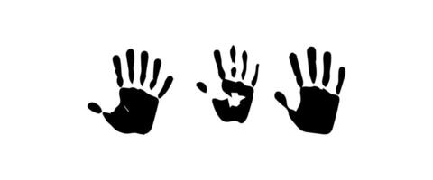 Handprint Silhouette Illustration. Hand Palm Silhouette for Logo, Pictogram Apps, Website, and or Graphic Design Element. vector