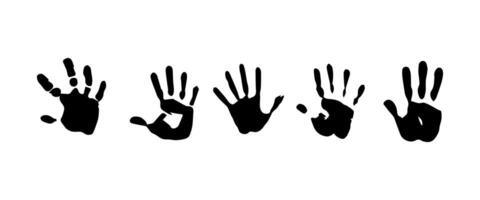 Handprint Silhouette Illustration. Hand Palm Silhouette for Logo, Pictogram Apps, Website, and or Graphic Design Element. vector