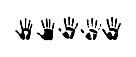 Handprint Silhouette Illustration. Hand Palm Silhouette for Logo, Pictogram Apps, Website, and or Graphic Design Element. vector