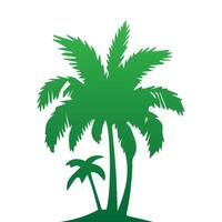 Palm and coconut tree silhouette illustrations is perfect for adding a touch of tropical paradise to your design projects. vector