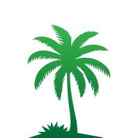 Palm and coconut tree silhouette illustrations is perfect for adding a touch of tropical paradise to your design projects. vector