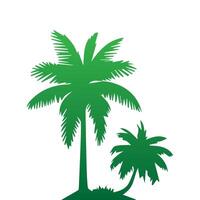 Palm and coconut tree silhouette illustrations is perfect for adding a touch of tropical paradise to your design projects. vector