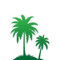 Palm and coconut tree silhouette illustrations is perfect for adding a touch of tropical paradise to your design projects. vector