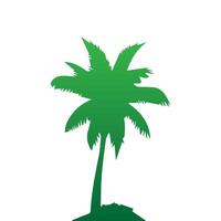 Palm and coconut tree silhouette illustrations in black is perfect for adding a touch of tropical paradise to your design projects. vector