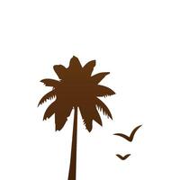 Palm and coconut tree silhouette illustrations is perfect for adding a touch of tropical paradise to your design projects. vector