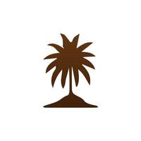 Palm and coconut tree silhouette illustrations is perfect for adding a touch of tropical paradise to your design projects. vector