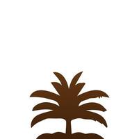 Palm and coconut tree silhouette illustrations is perfect for adding a touch of tropical paradise to your design projects. vector