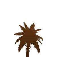 Palm and coconut tree silhouette illustrations is perfect for adding a touch of tropical paradise to your design projects. vector
