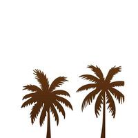 Palm and coconut tree silhouette illustrations is perfect for adding a touch of tropical paradise to your design projects. vector