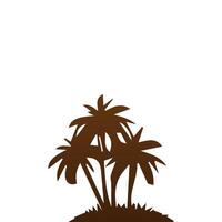 Palm and coconut tree silhouette illustrations is perfect for adding a touch of tropical paradise to your design projects. vector