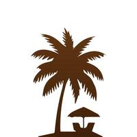 Palm and coconut tree silhouette illustrations is perfect for adding a touch of tropical paradise to your design projects. vector