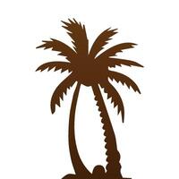 Palm and coconut tree silhouette illustrations is perfect for adding a touch of tropical paradise to your design projects. vector