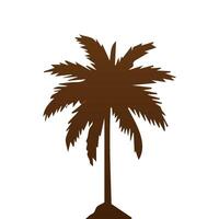 Palm and coconut tree silhouette illustrations is perfect for adding a touch of tropical paradise to your design projects. vector