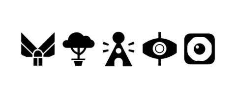 Abstract geometric shapes and icons vector