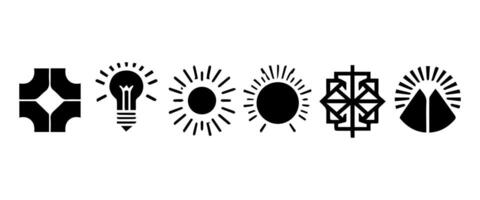 Abstract geometric shapes and icons vector