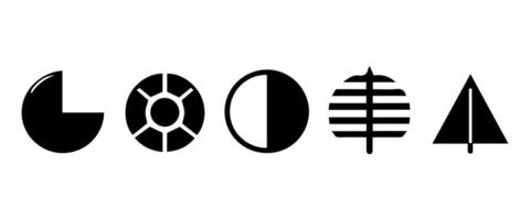 Abstract geometric shapes and icons vector