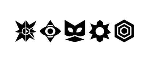 Abstract geometric shapes and icons vector