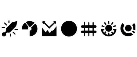 Abstract geometric shapes and icons vector