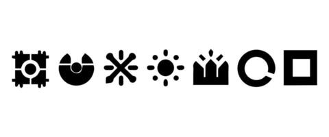 Abstract geometric shapes and icons vector