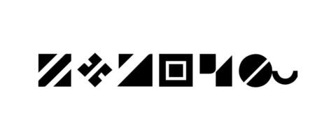 Abstract geometric shapes and icons vector